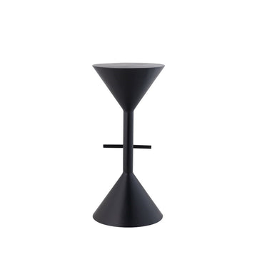 Chronos 29.75" Modern Industrial Iron Hourglass Backless Bar Stool with Foot Rest - JONATHAN Y